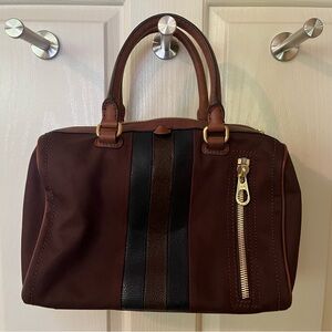 Thom Browne / Brooks Brothers / Black Fleece - leather & canvas small duffle